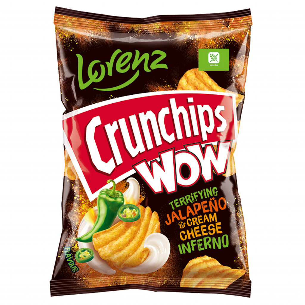 LORENZ CRUNCHIPS WOW JALAPENO & CREAM CHEESE 80G