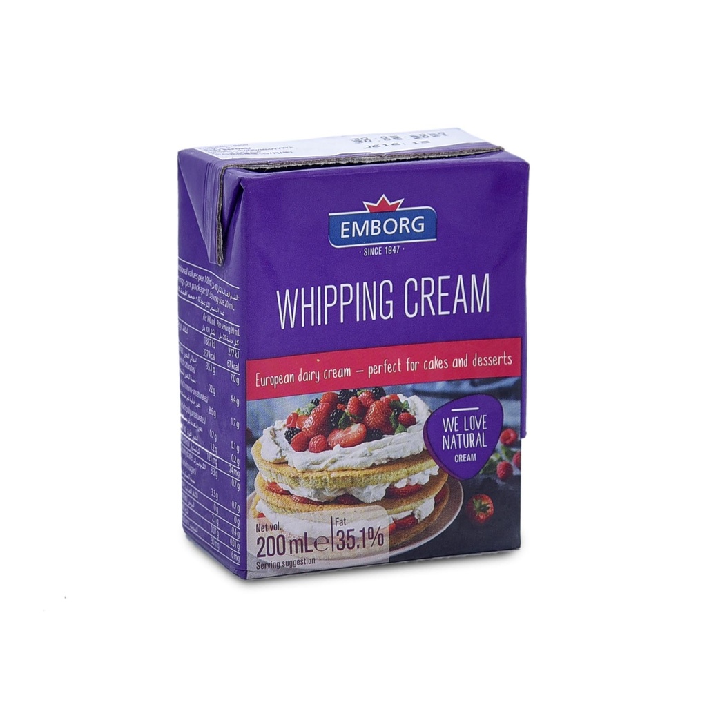 Emborg Whipping Cream 200ml 35.1%