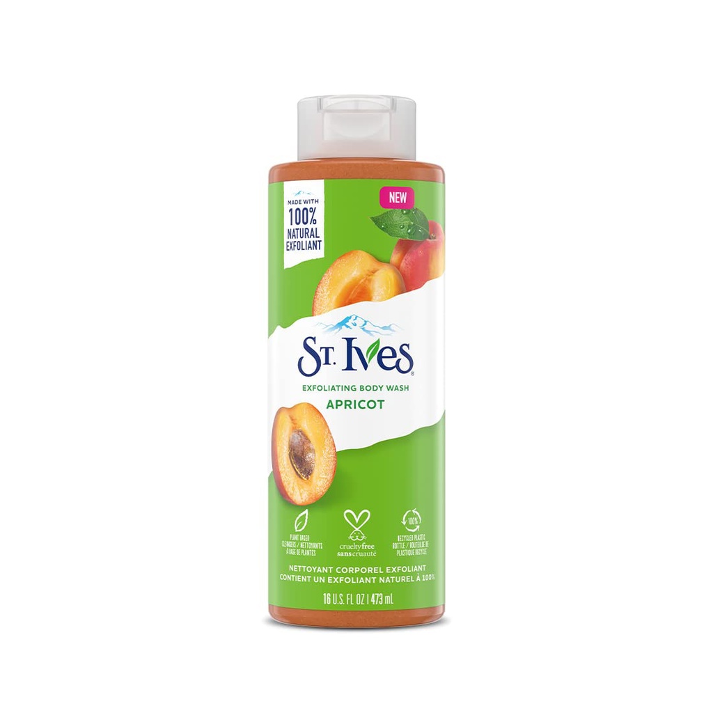 ST IVES EXFOLIATING BODY WASH FRESH SKIN APRICOT 473ML (16OZ)