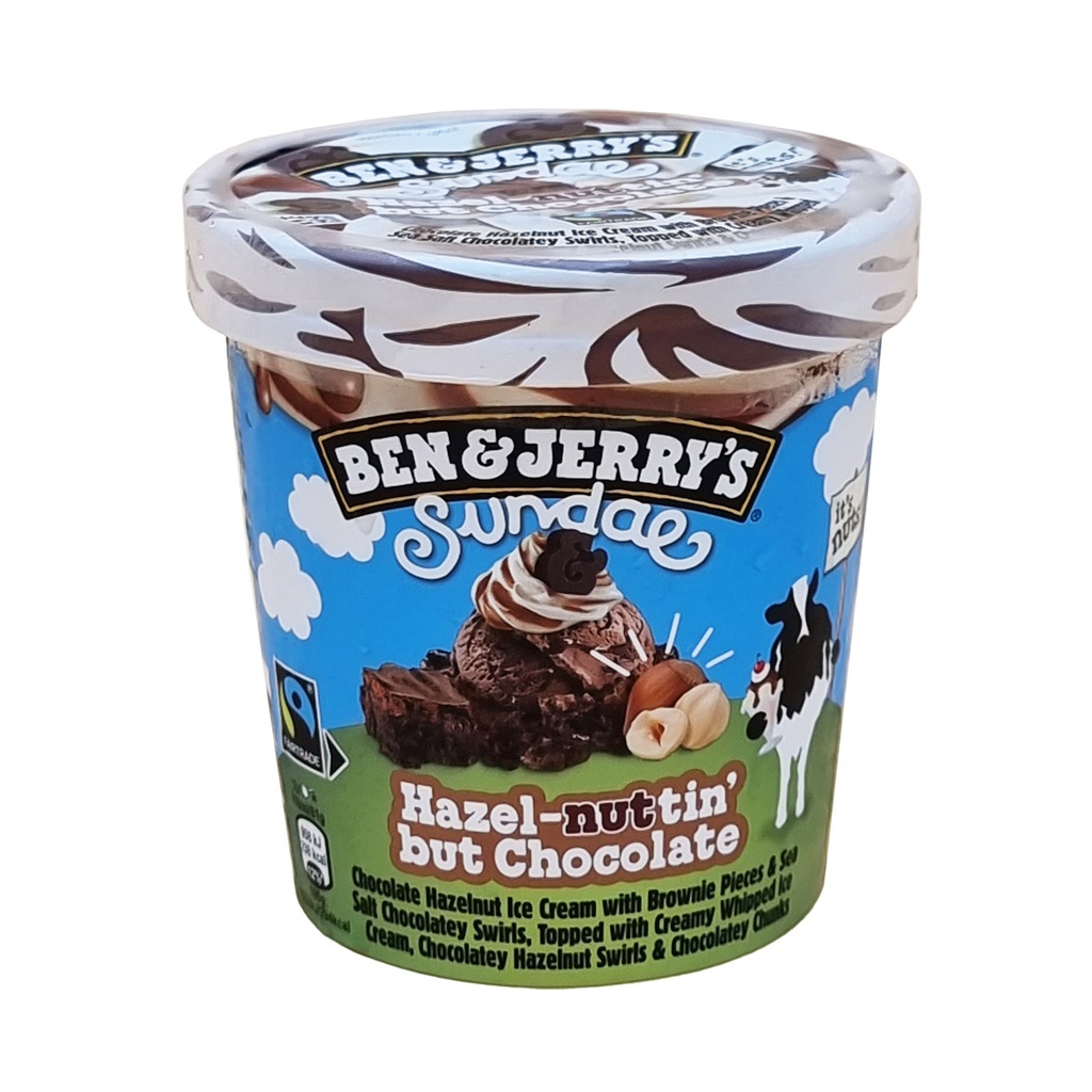 BEN & JERRYS SUNDAE HAZEL-NUTTIN BUT CHOCOLATE 427ML