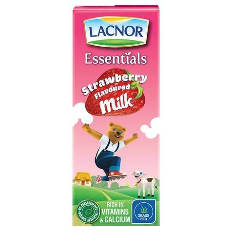 LACNOR ESSENTIALS STRAWBERRY FLAVOURED MILK 180ML