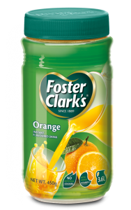 FOSTER CLARK INSTANT DRINK 450G /3.6LTR JAR ORANGE