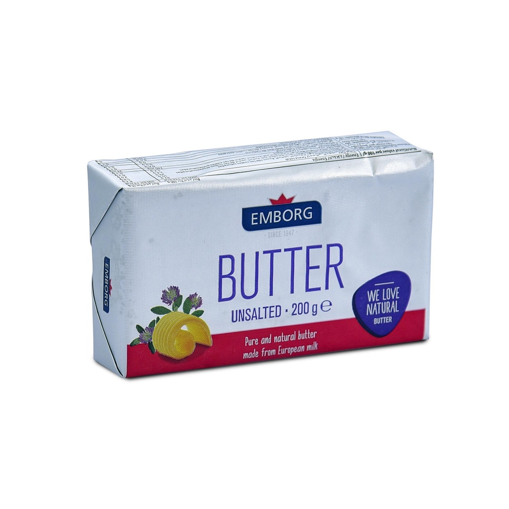 EMBORG UNSALTED BUTTER 200G