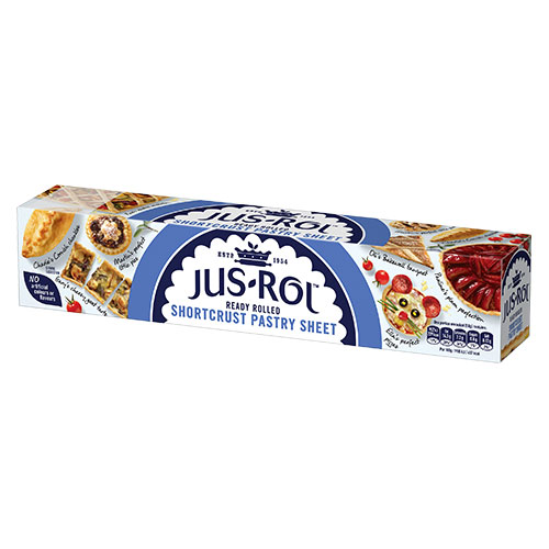 JUS-ROL 2 READY ROLLED SHORTCRUST PASTRY SHEETS 640G