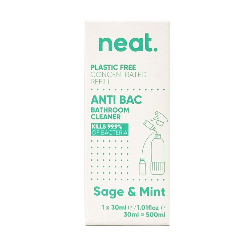 NEAT CONCENTRATED REFILL ANTIBACTERIAL BATHROOM CLEANER SAGE & MINT 30ML