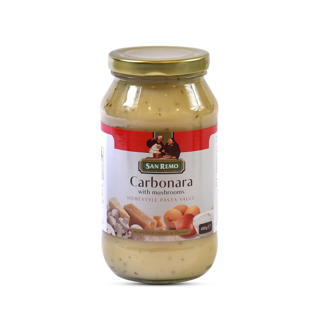 SAN REMO PASTA SAUCE CARBONARA 480G