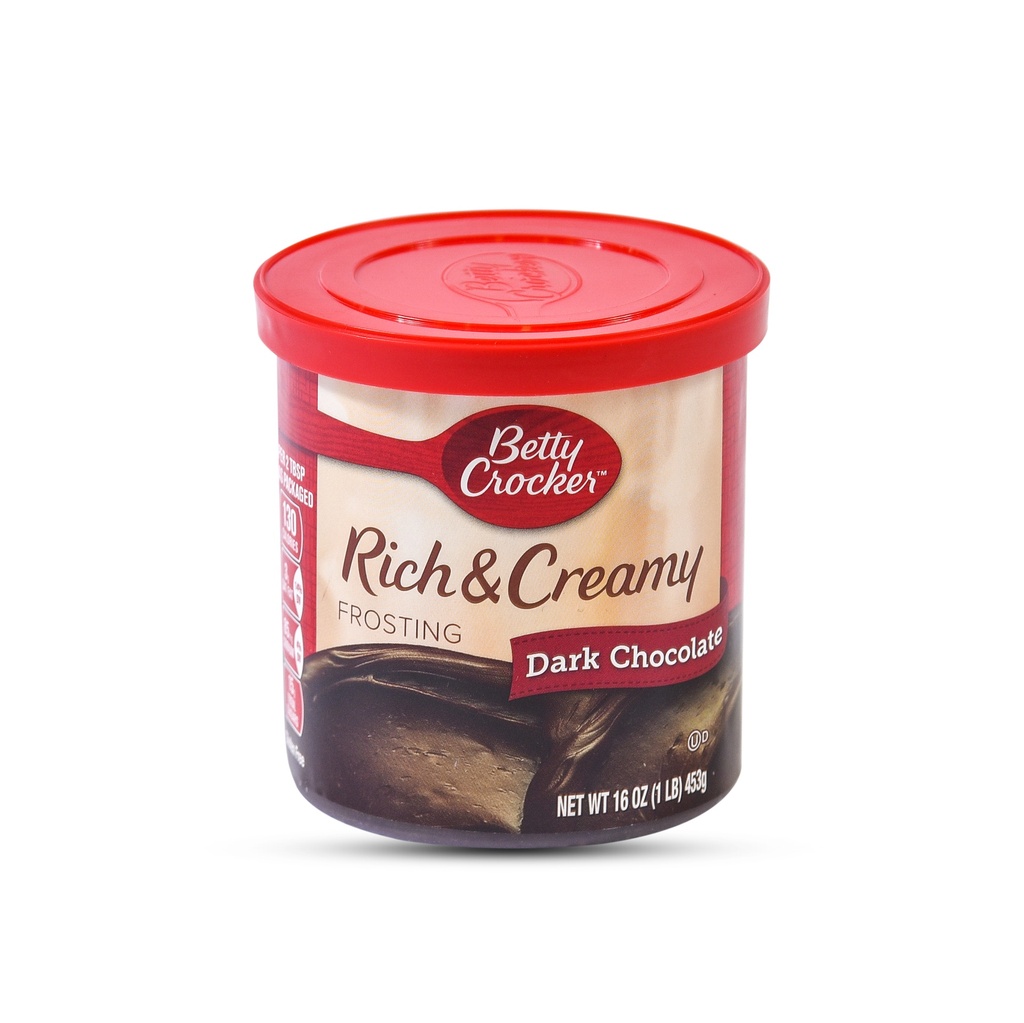 BETTY CROCKER FROSTING RICH & CREAMY 453G DARK CHOCOLATE