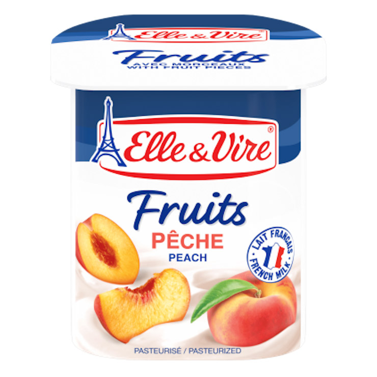 ELLE & VIRE YOGHURT PEACH 125G