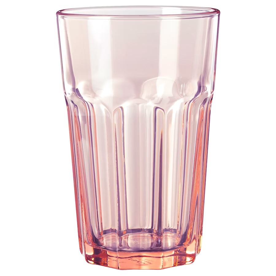 IKEA POKAL PINK GLASS 35CL 350ML