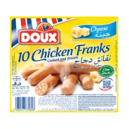 DOUX CHICKEN CHEESE FRANK (SAUSAGES) 340G