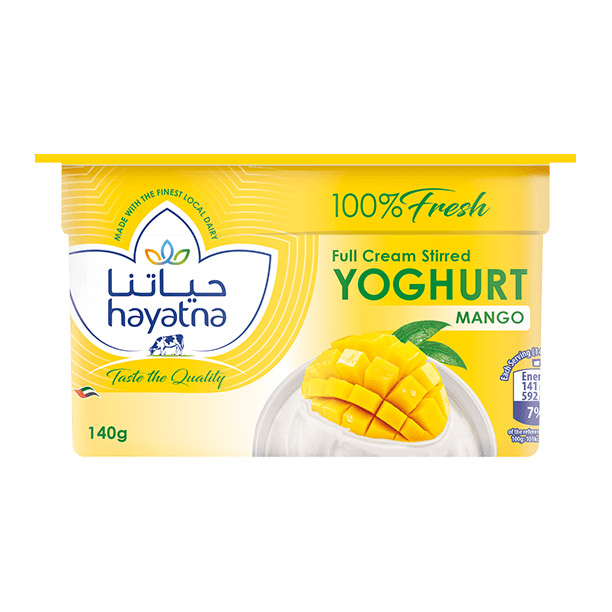 HAYATNA 100% FRESH YOGHURT 140G MANGO