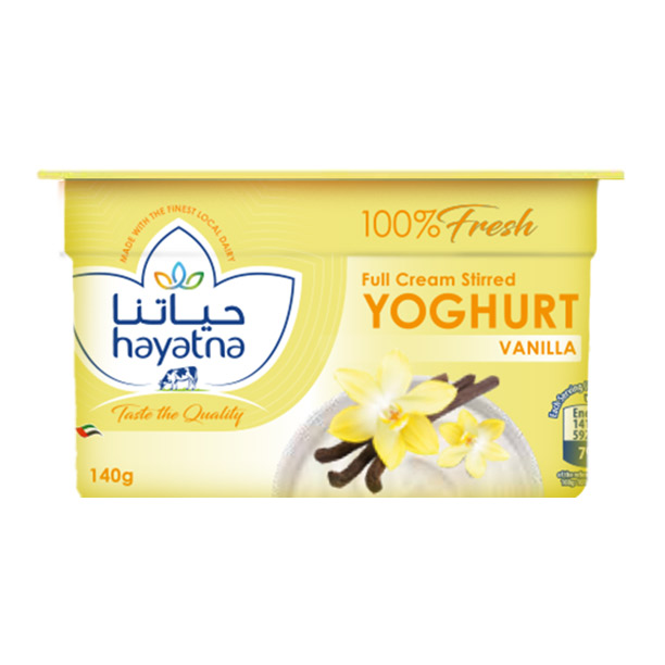 HAYATNA 100% FRESH YOGHURT 140G VANILLA