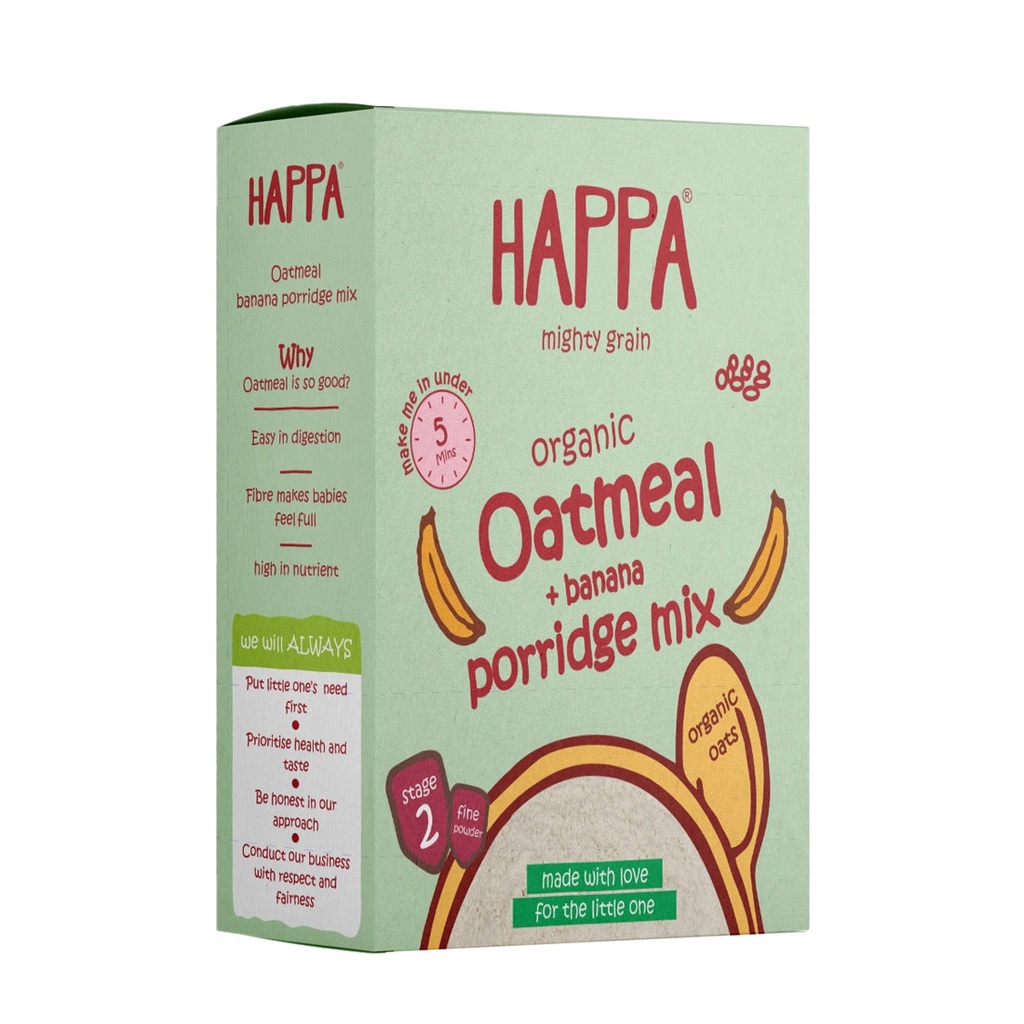 HAPPA CEREAL OATMEAL + BANANA 200G