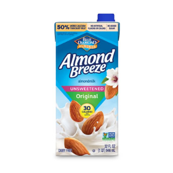 BLUE DIAMOND ALMOND BREEZE UNSWEETENED ALMOND MILK ORIGINAL 946ML