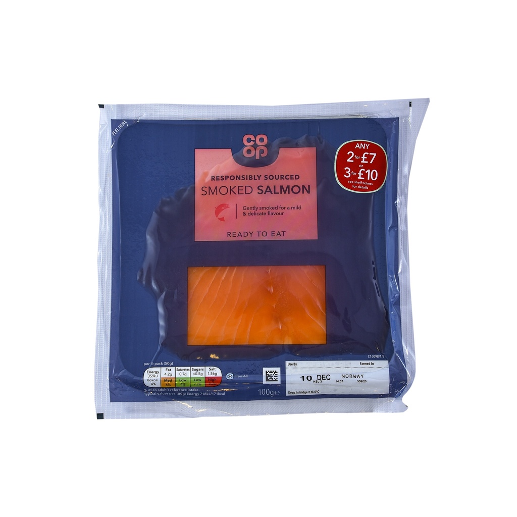 CO-OP SMOKED SALMON 100G