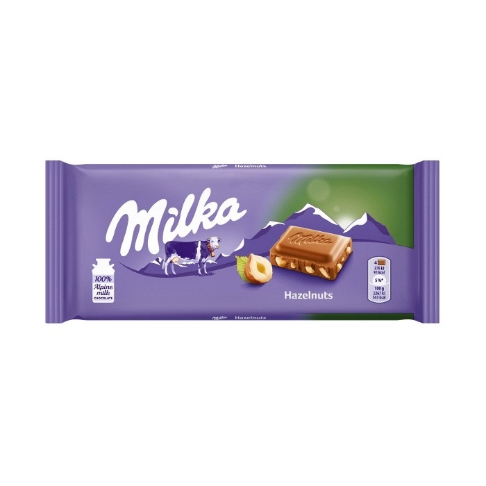 MILKA HAZELNUTS 100G