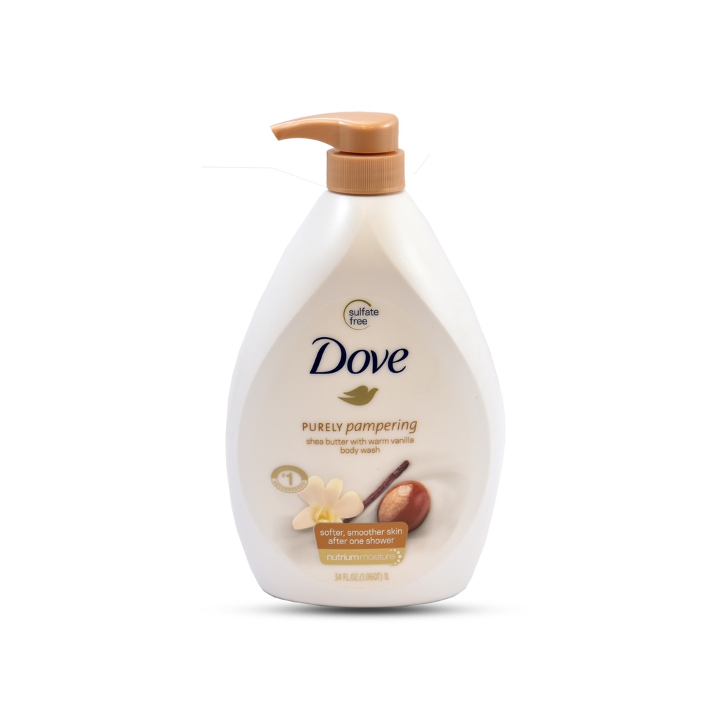 DOVE PURELY PAMPERING SHEA BUTTER WITH WARM VANILLA BODY WASH 1LTR