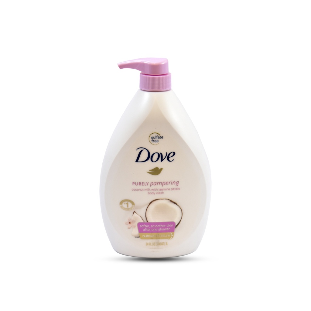 DOVE PURELY PAMPERING COCONUT MILK WITH JASMINE PETALS BODY WASH 1LTR