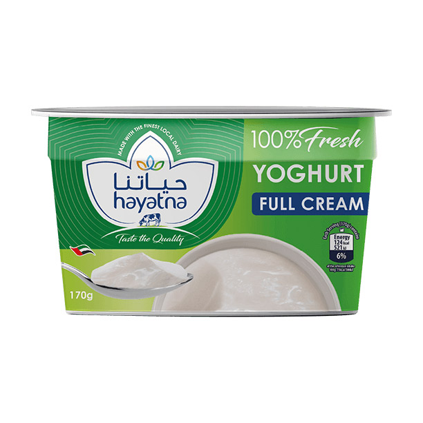 HAYATNA 100% FRESH LOW FAT YOGHURT 170G PLAIN