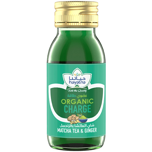 HAYATNA ORGANIC SHOTS CHARGE MATCHA TEA & GINGER 60ML