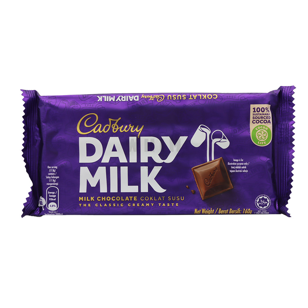 CADBURY DAIRY MILK CHOCOLATE 160G