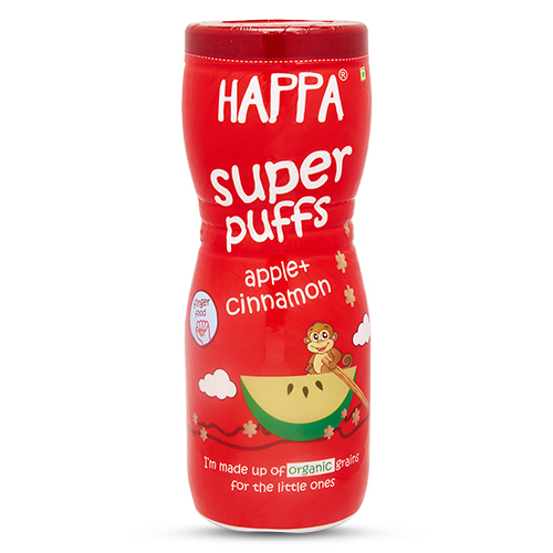 HAPPA SUPER PUFFS APPLE + CINNAMON 40G