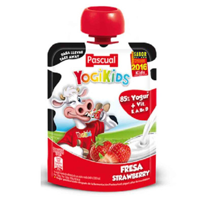 PASCUAL YOGI KIDS STRAWBERRY FRESA POUCH 80G