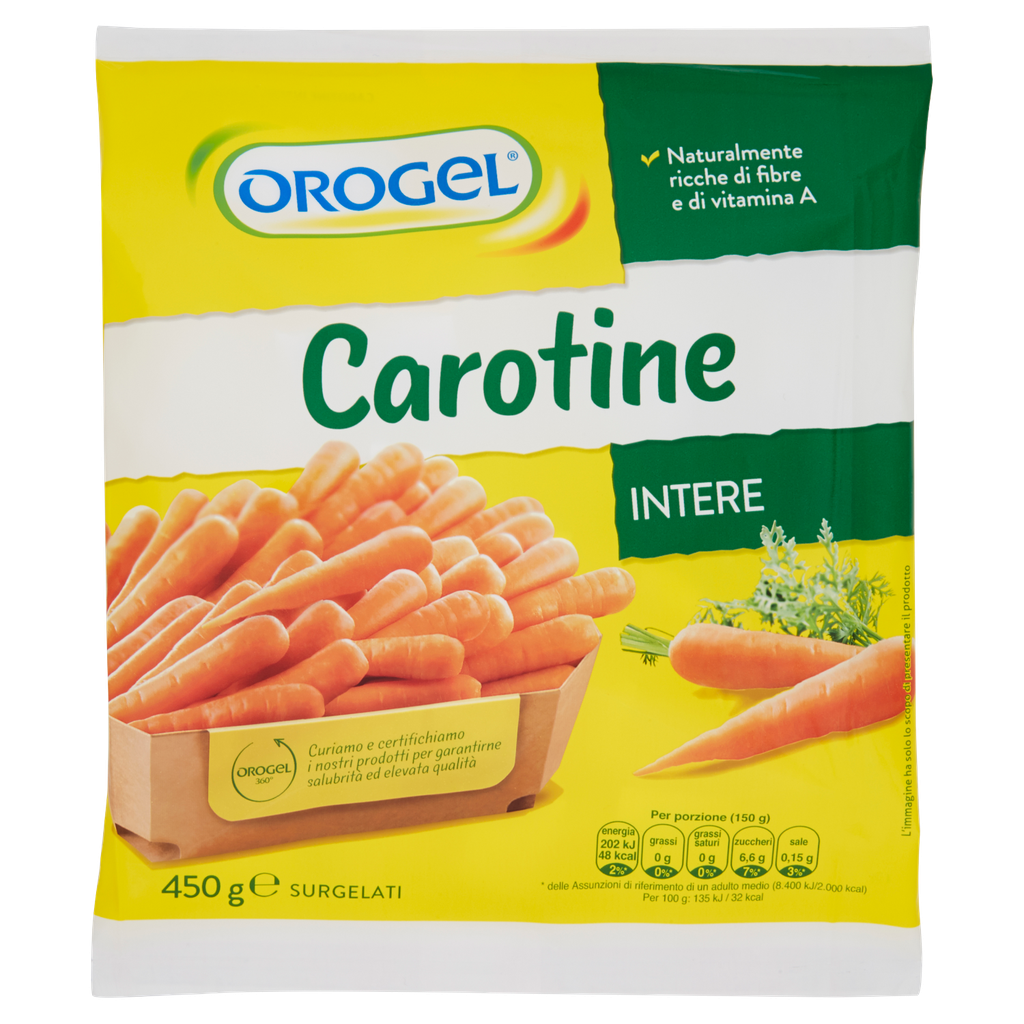 OROGEL WHOLE BABY CARROTS 450G