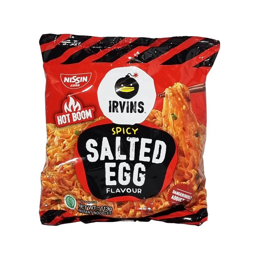 NISSIN IRVINS SPICY SALTED EGG FLAVOR INSTANT NOODLES 113G