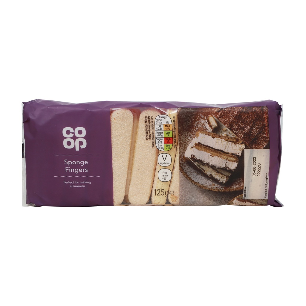 CO-OP SPONGE FINGERS 125G