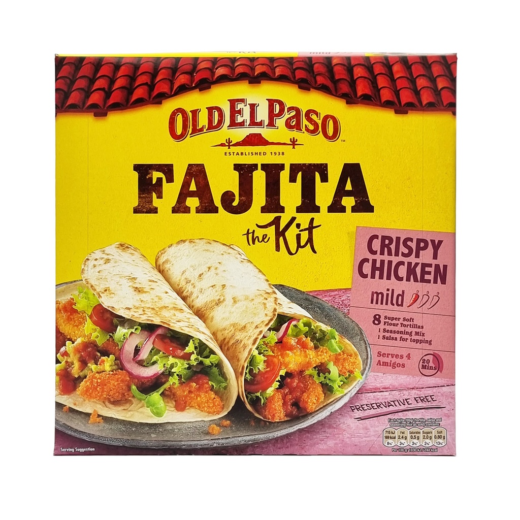 OLD EL PASO CRISPY CHICKEN FAJITA KIT 555G