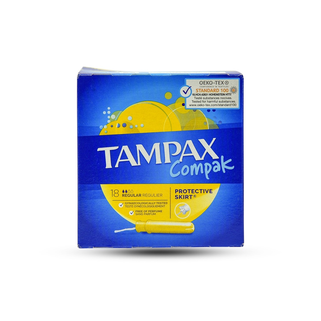 TAMPAX COMPAK REGULAR TAMPONS 18S