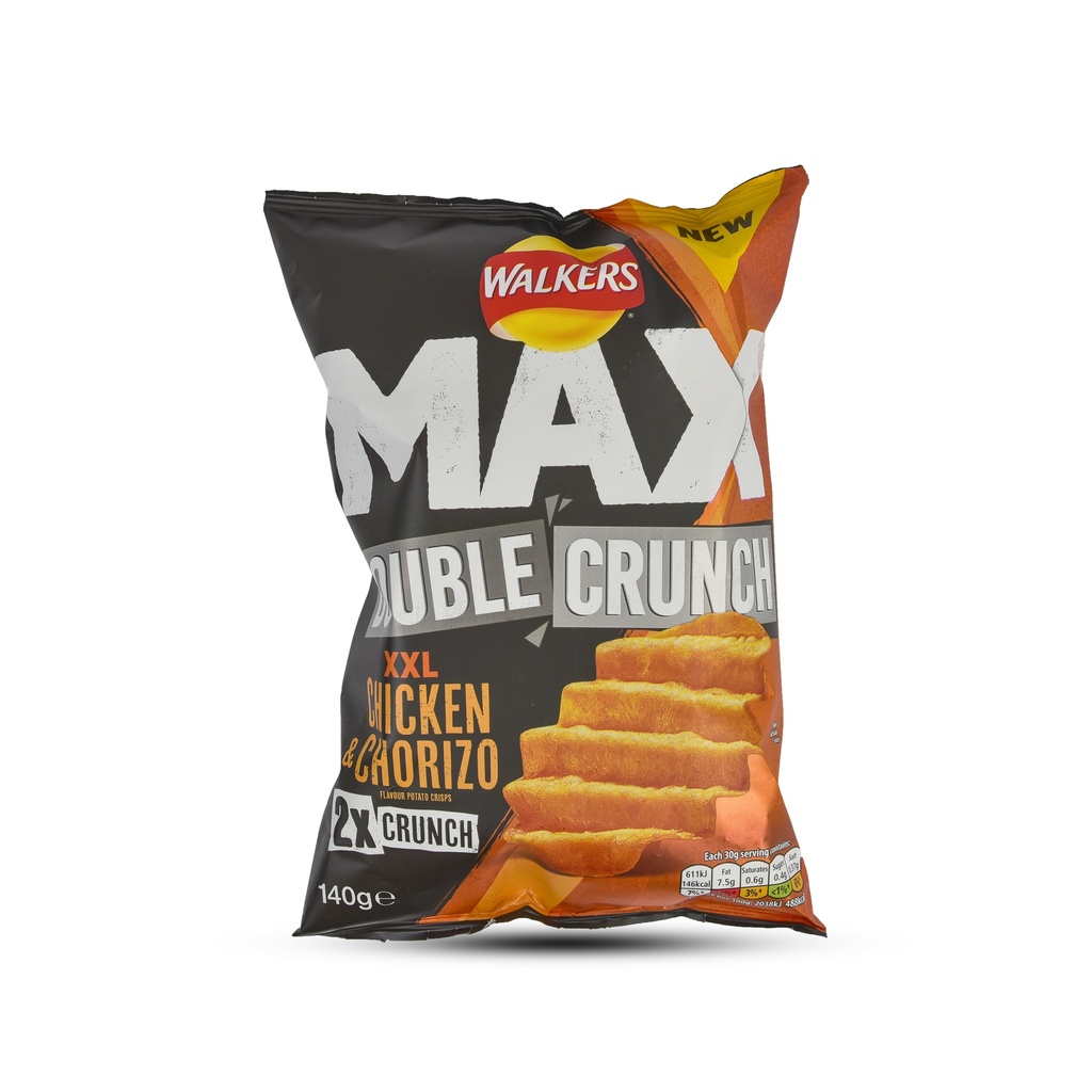 WALKERS MAX DOUBLE CRUNCH CHICKEN & CHOR 140G