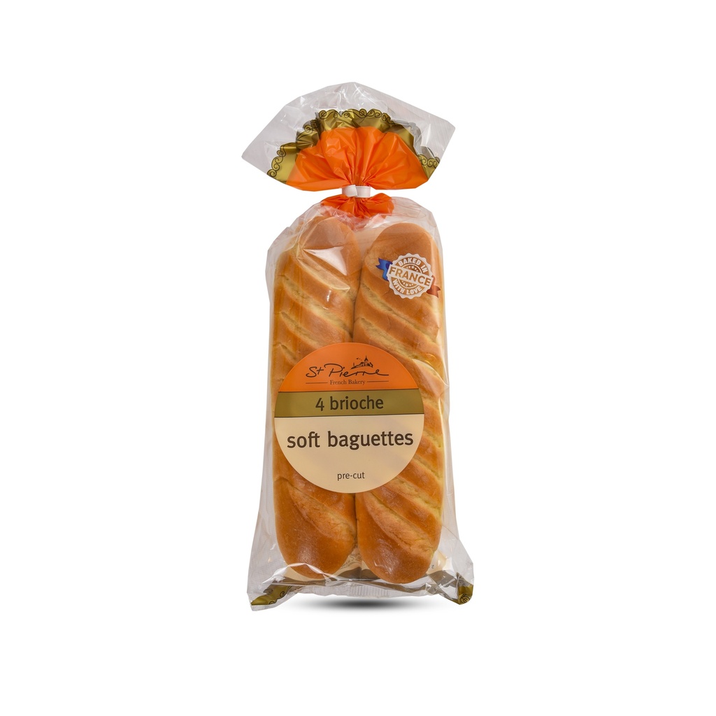 ST PIERRE 4 SOFT BRIOCHE BAGUETTES 340G