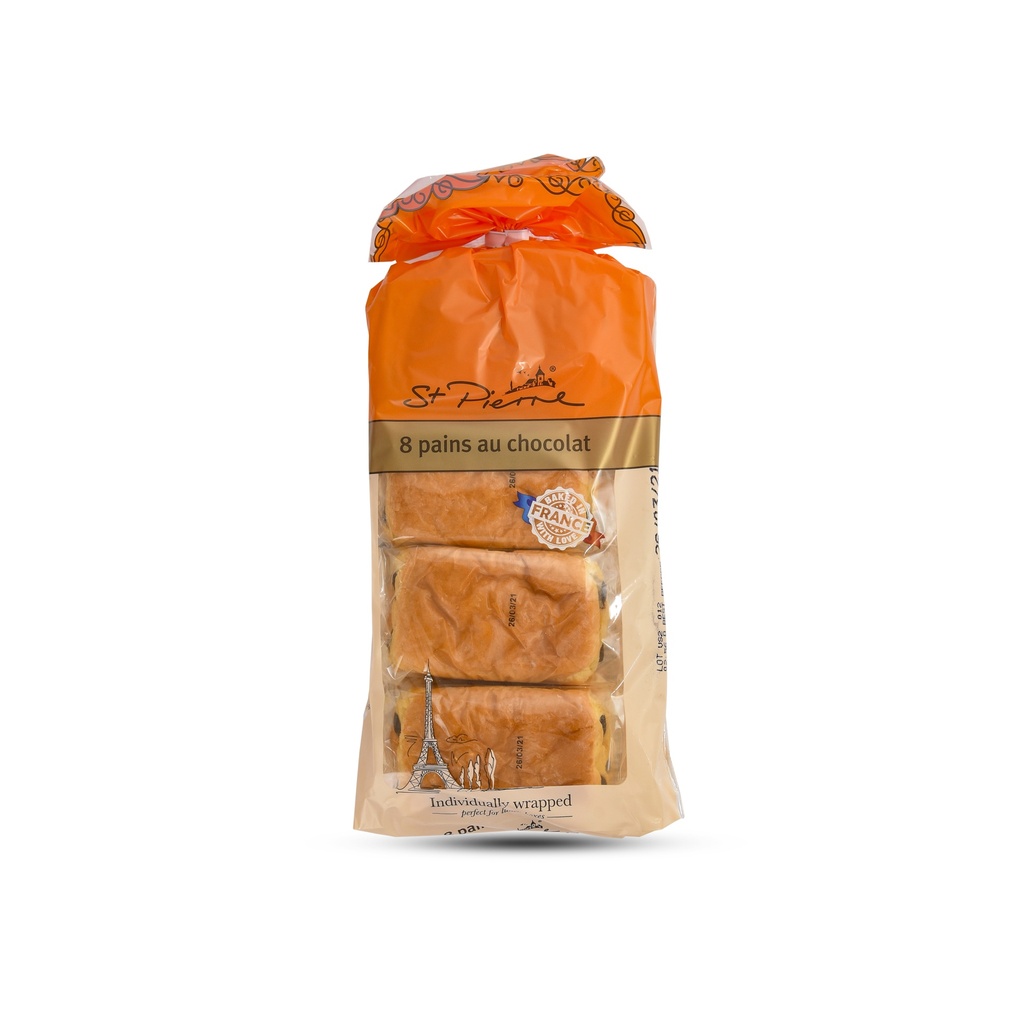 ST PIERRE WRAPPED PAIN AU CHOCOLAT 8PK