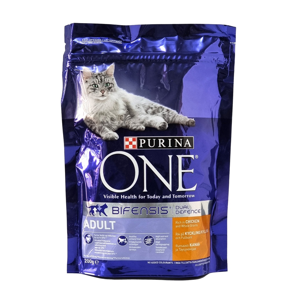 PURINA ONE ADULT CAT FOOD CHICKEN & WHOLE GRAINS 200G