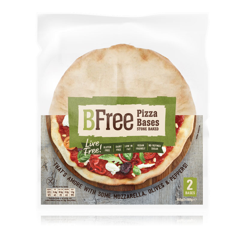 BFREE GLUTEN FREE STONE BAKED 2 PIZZA BASE 360G