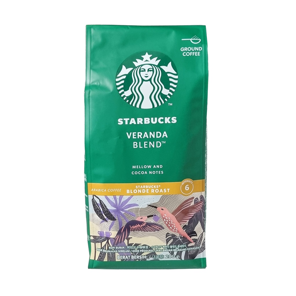 STARBUCKS BLONDE ROAST VERANDA BLEND GROUND COFFEE 200G