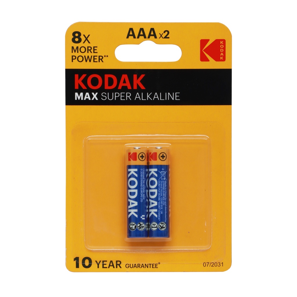 KODAK MAX SUPER ALKALINE AAA BATTERY 2'S PACK