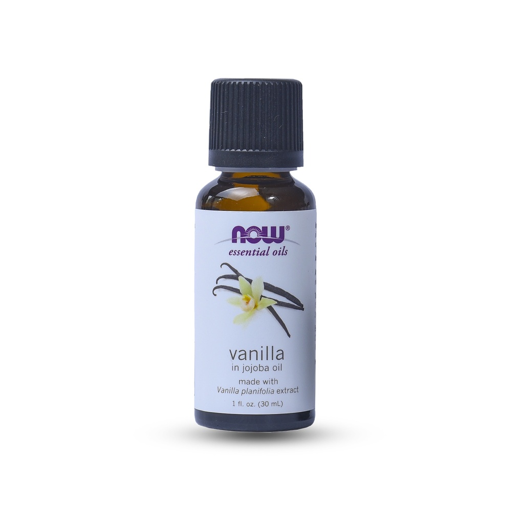 NOW ESSENTIAL OILS VANILLA IN JOJOBA OIL 1OZ