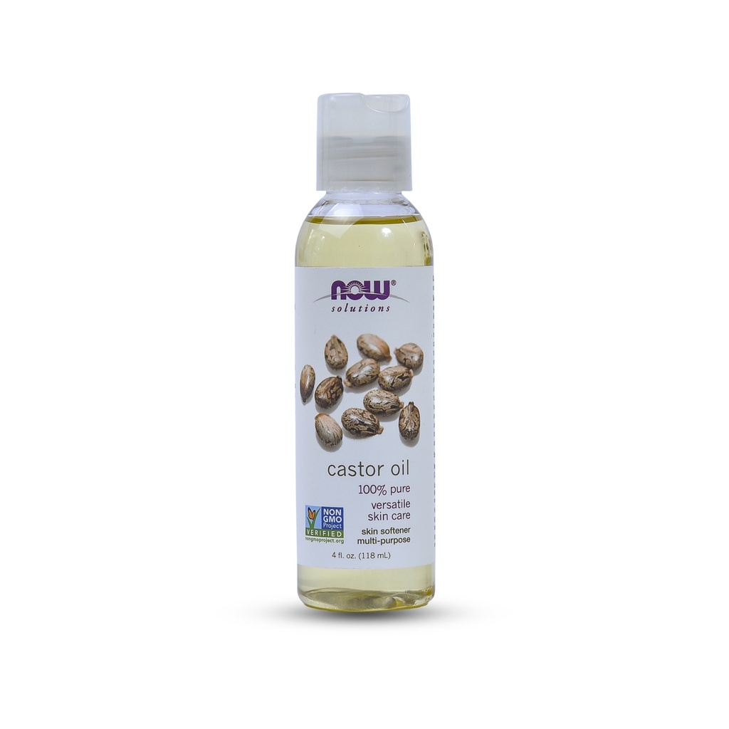 NOW SOLUTIONS 100% PURE VERSATILE SKIN CARE CASTOR OIL 4 OZ