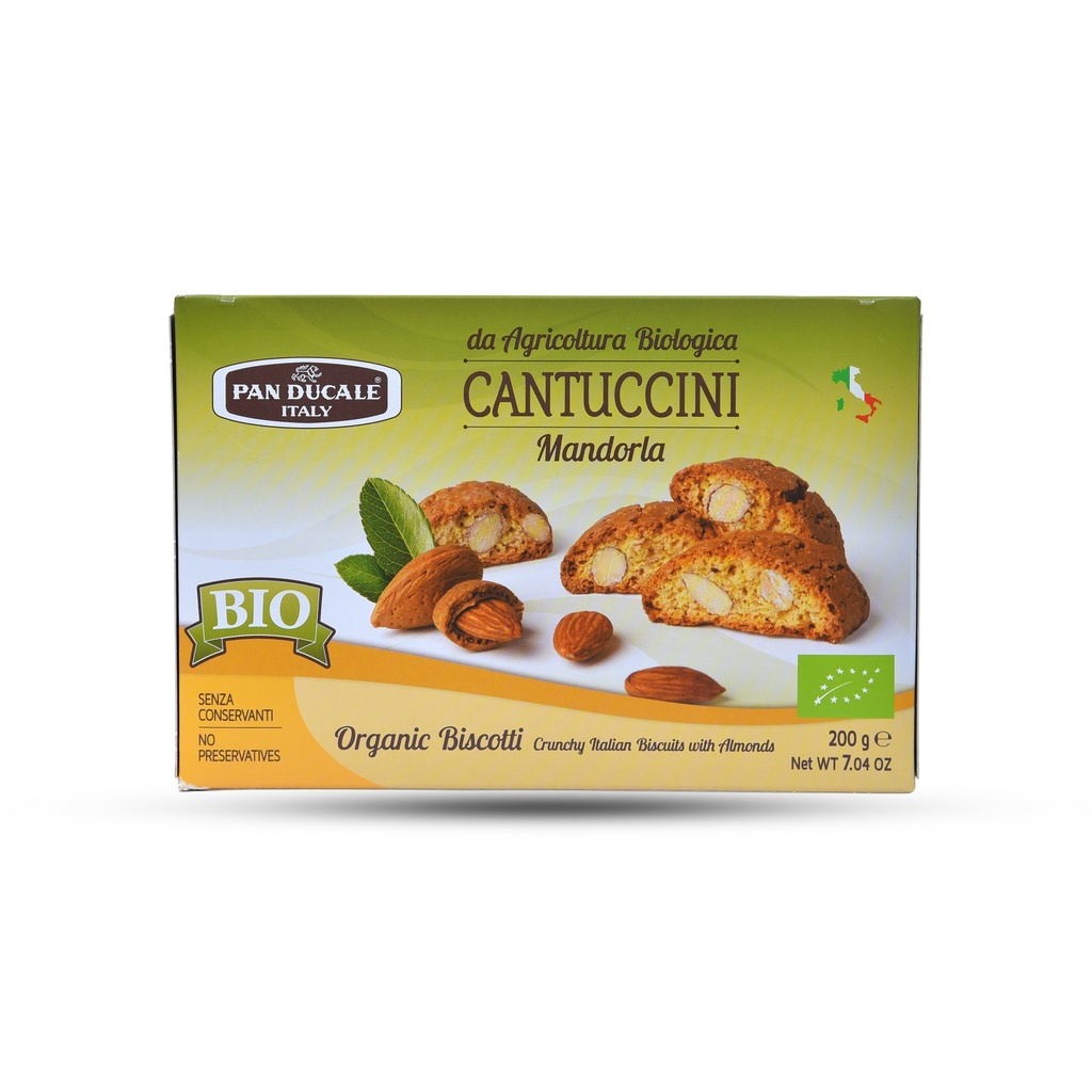 PAN DUCALE 100% ORGANIC BISCOTTI WITH ALMONDS 200G