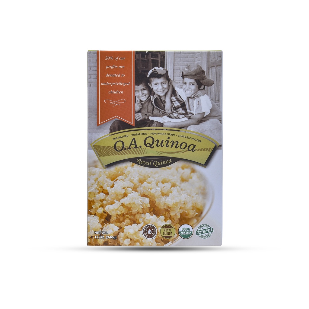 O.A. ORGANIC 100% PREMIUM WHITE QUINOA 340G