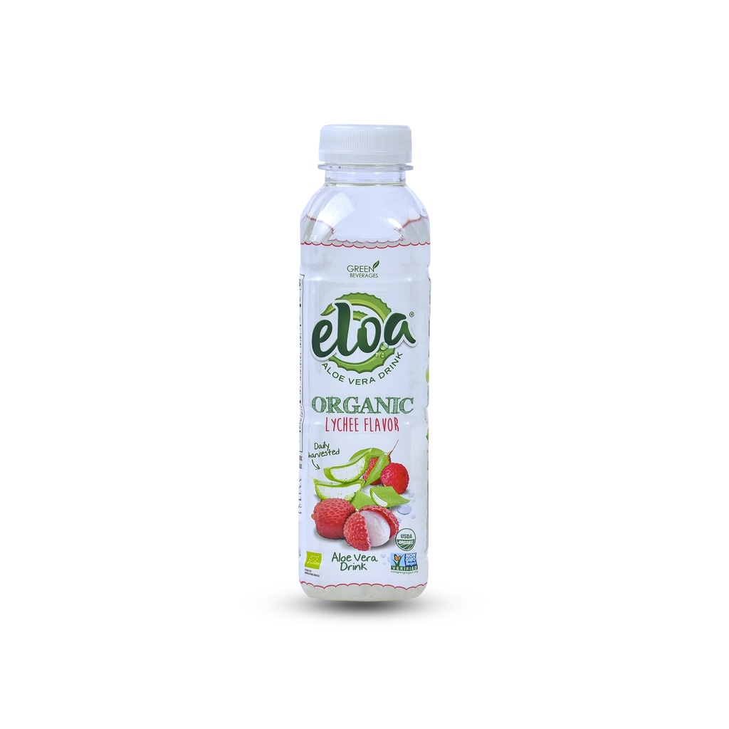 ELOA ORGANIC LYCHEE FLAVOR ALOE VERA DRINK 500ML