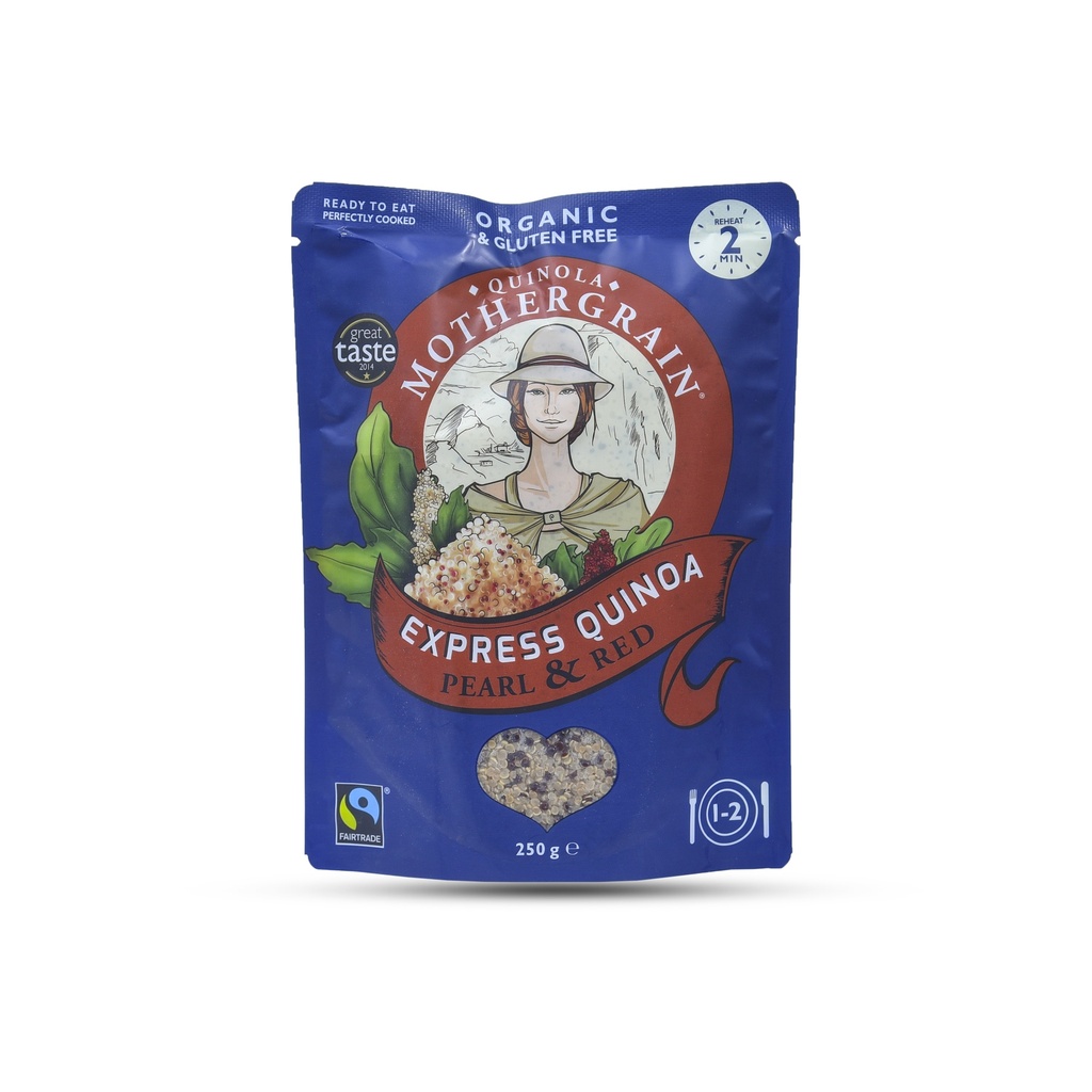 QUINOLA MOTHER GRAIN ORGANIC & GLUTEN FREE EXPRESS QUINOA PEARL & RED 250G