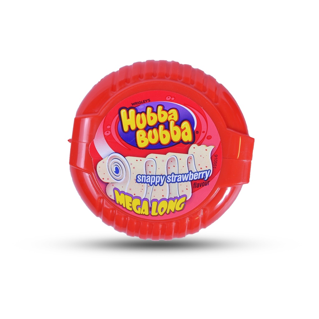 WRIGLEY'S HUBBA BUBBA TAPE SNAPPY STRAWBERRY MEGA LONG 56G