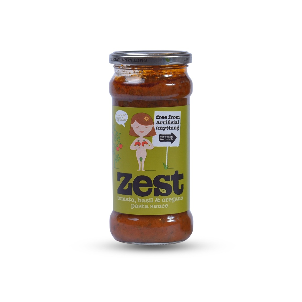 ZEST TOMATO, BASIL & OREGANO PASTA SAUCE 340G