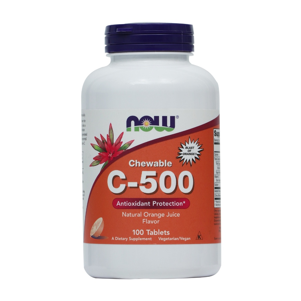 NOW ANTIOXIDANT PROTECTION CHEWABLE C-500 ORANGE 100 TABLETS