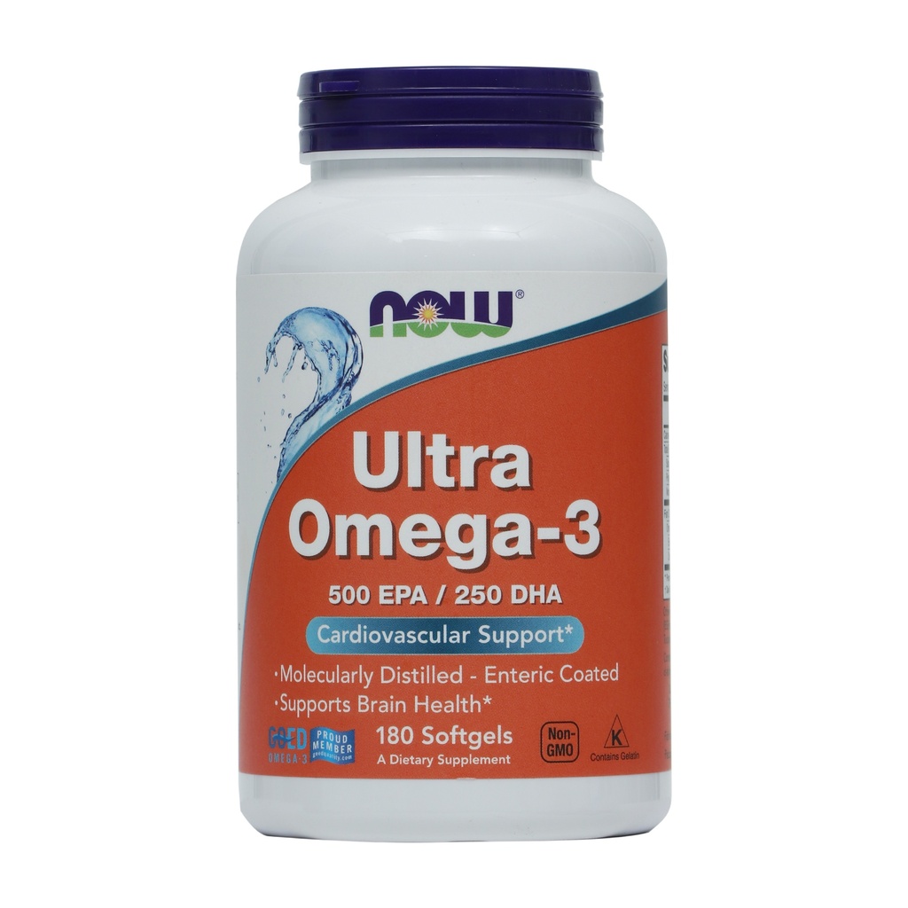 NOW CARDIOVASCULAR SUPPORT ULTRA OMEGA-3 FISH OIL 180 SOFTGELS