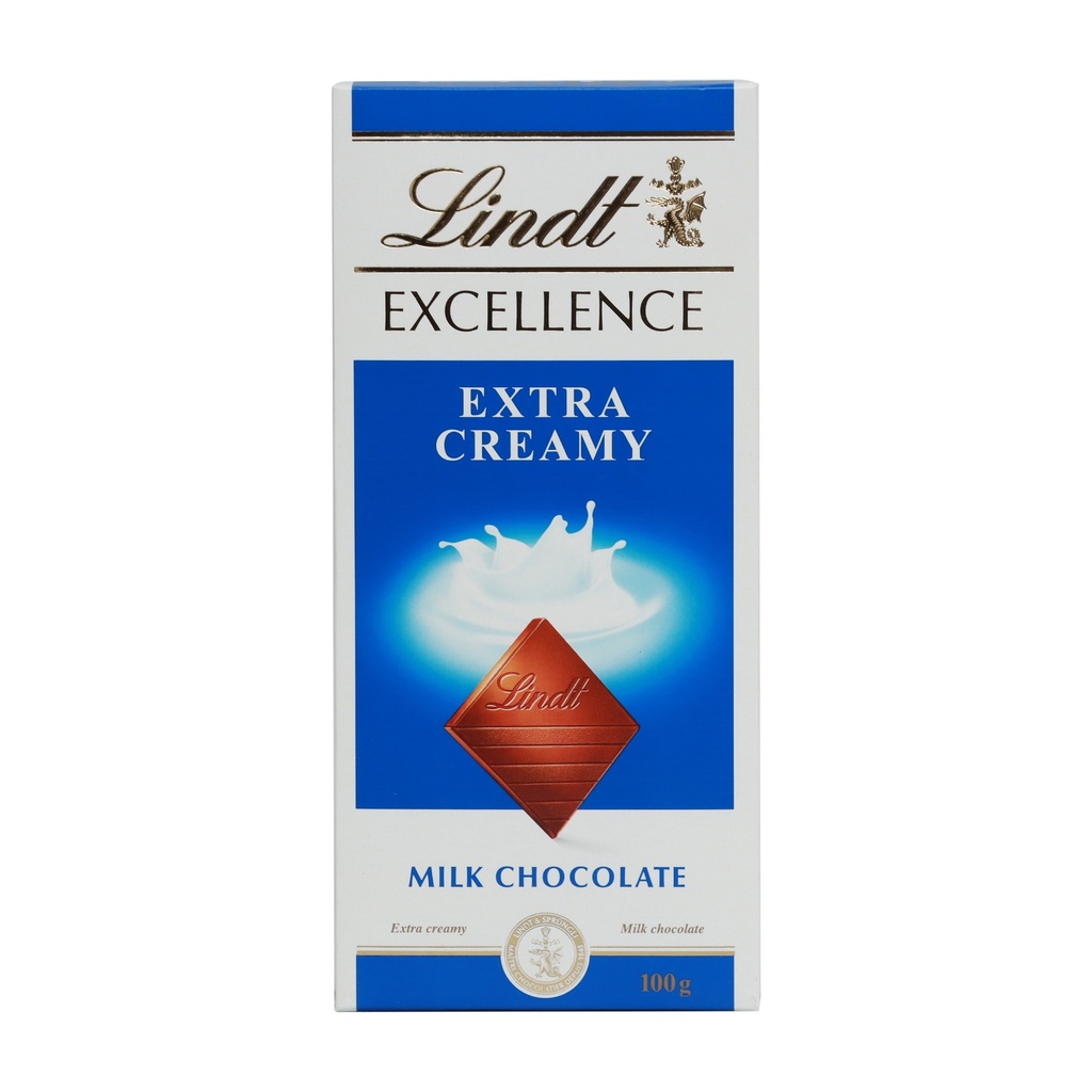 LINDT EXCELLENCE EXTRA CREAMY MILK CHOCOLATE 100G